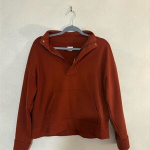 {a new day} Women's 1/4 Zip Sweater in Deep Rust